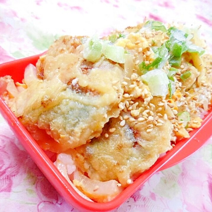 ❤玉葱と南瓜天ぷらの卵とじ弁当❤